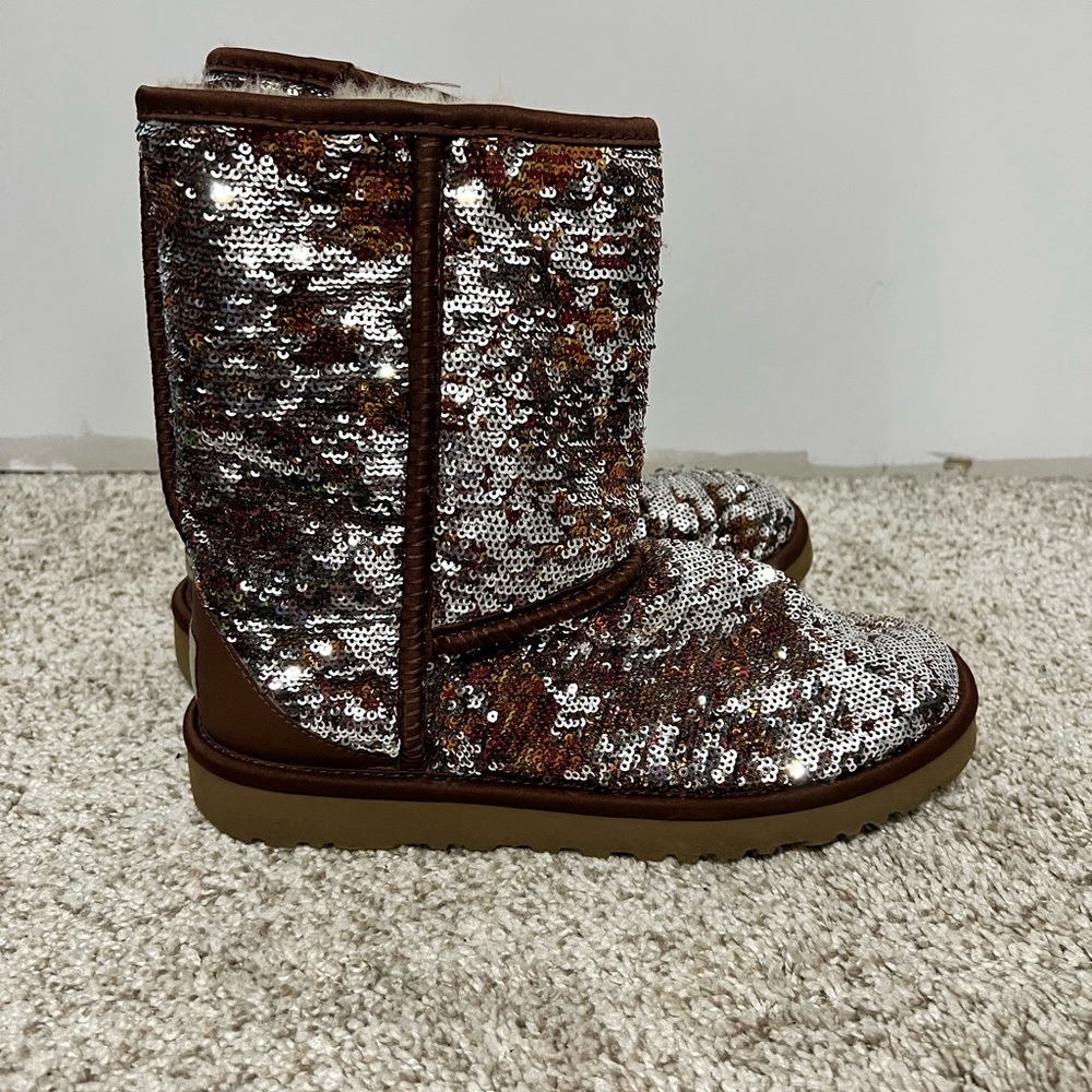 Brown sequin Uggs